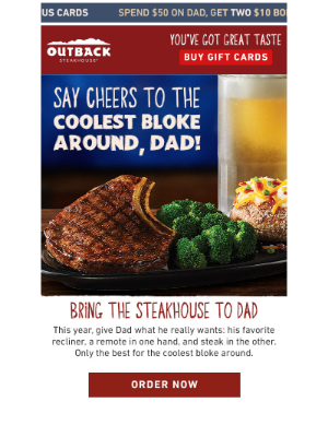 Outback Steakhouse - Bring the Steakhouse to Dad 🥩 Be the Favorite Child by Dinner