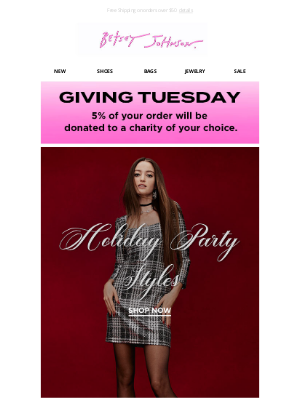 Betsey Johnson - Give Back This Tuesday