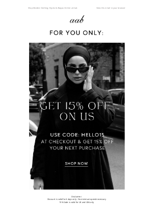 Aab - For You Only: 15% OFF Everything