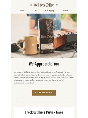 Peet's Coffee - Psst ... a gift for you 👀