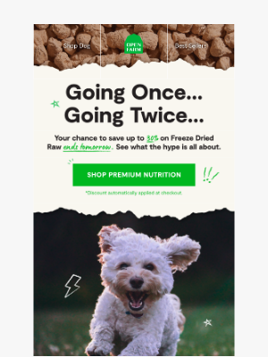 Open Farm - ⏳ 30% Off Freeze Dried Raw Ends Soon!