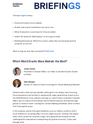 Goldman Sachs - Five Patterns that Move Markets