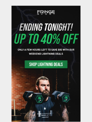 FringeSport - The clock is tickin’ to save up to 40%