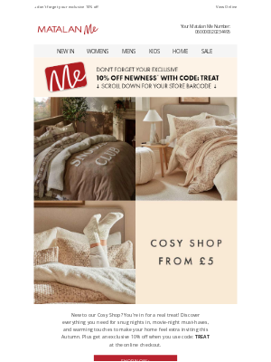 Matalan (United Kingdom) - Your Cosy Shop awaits