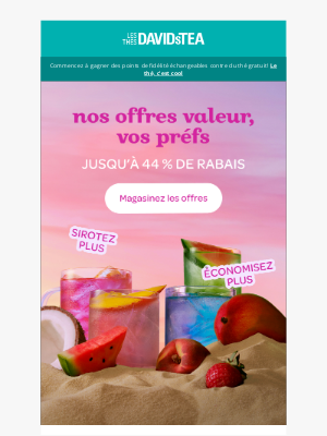 DAVIDsTEA - Économisez avec nos OFFRES VALEUR