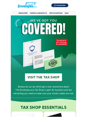 Envelopes - Tax Shop is open with all your essentials for tax season! ✉