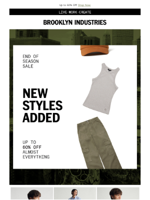 Brooklyn Industries - Ready, Set... Shop Up to 60% Off