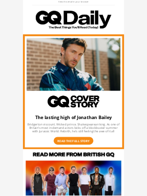 British GQ - The lasting high of Jonathan Bailey