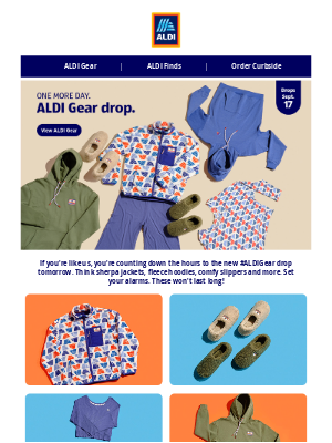 ALDI - Sneak Peek: Fall ALDI Gear (dropping tomorrow).
