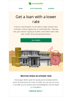 NerdWallet - Compare HELOC lenders for a low rate loan 🏠