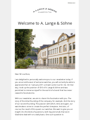 A. Lange & Söhne - Our CEO would like to greet you personally