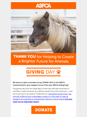 ASPCA - [Action Needed] Animals still need you, ashleigh!