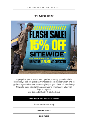 Timbuk2 - FLASH SALE: Get 15% Off Sitewide 🔥🔥🔥