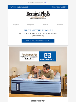 Bernie & Phyl's Furniture - Spring into a new Sealy Posturepedic 🛌 & get 2 free pillows 😴