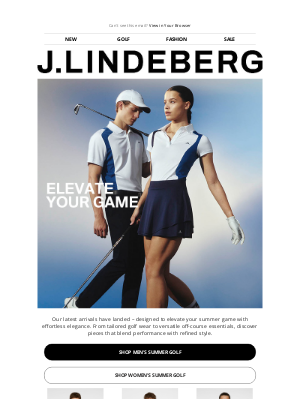 J.Lindeberg - Summer's Hottest Golf Arrivals