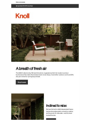 Knoll - Spring Sale: Save on outdoor living