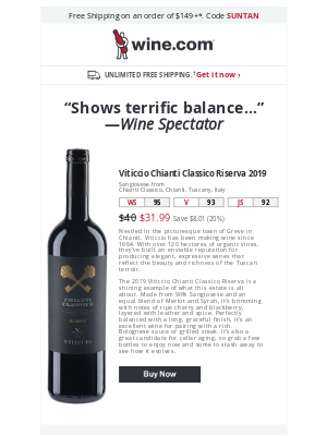 Wine - Viticcio’s 95pt Chianti Classico Riserva - Save 20%
