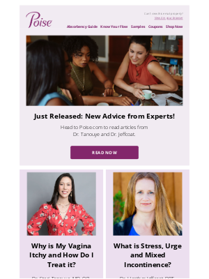 Poise - Your Questions Answered by Experts!