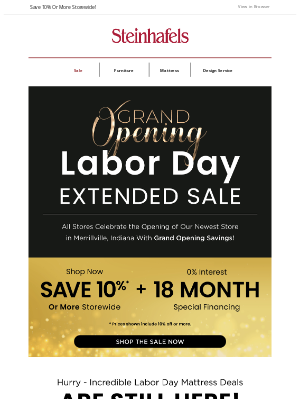 Steinhafels - Mattress Savings EXTENDED ⭐ Save on Top Brands!