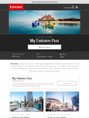 Emirates - Enjoy big discounts in Dubai this season