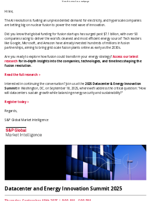 S&P Global - Fusion Energy: The Next Frontier for Hyperscale Innovation