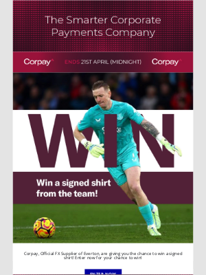 Everton - Win a signed shirt with Corpay!
