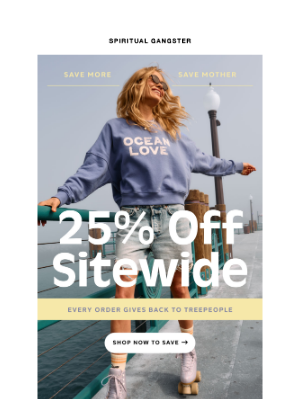 Spiritual Gangster - You Get 25% Off, We Give Back