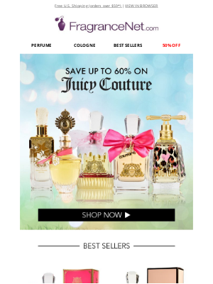 FragranceNet - Summer sale ends soon: Up to 60% OFF Juicy Couture