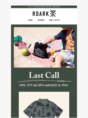 Roark - Last Call: Free Roark ANF Tote Bag