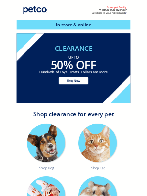 Petco - 🚨 Up to 50% OFF Clearance Sale is on!