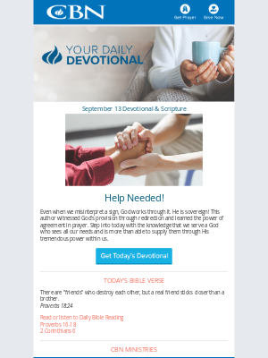 The Christian Broadcasting Network - Today's Daily Devotional 09/13