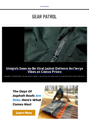 Gear Patrol - Uniqlo's New Jacket Offers Arc'teryx Vibes at Costco Prices