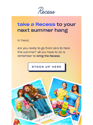 Recess - don’t show up empty-handed