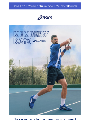 ASICS (United Kingdom) - Game, set, win—exclusive rewards await.
