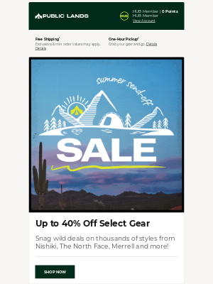 Public Lands - Our Summer Sendoff Sale is not to be missed! 😎