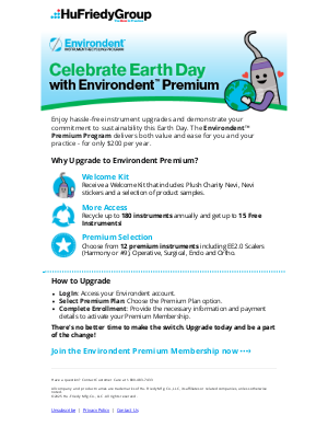 HuFriedyGroup - Celebrate Earth Day with Environdent™ Premium