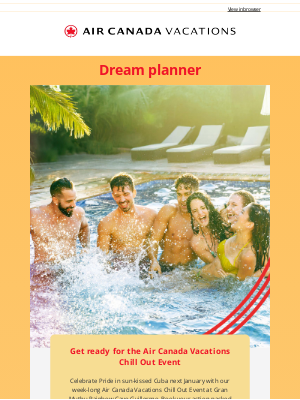 Air Canada Vacations (Canada) - Have a blast at our Chill Out Event in Cuba 🎉🌴