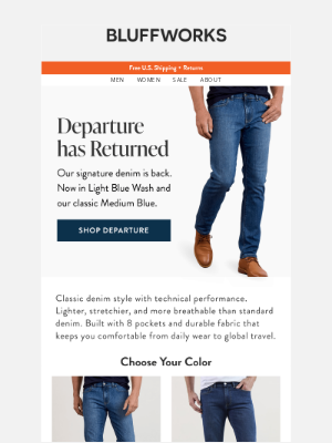 Bluffworks - Departure Jeans are Back