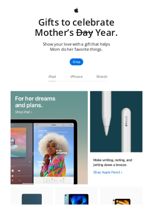 Apple - Your Mother’s Day gift is here.