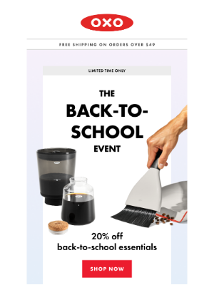 OXO - Limited time 20% off back-to-school essentials
