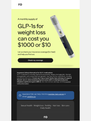 Ro - Check your insurance coverage for free