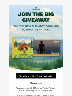 US Park Pass - The 59 Parks Giveaway Starts Now