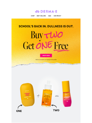 Derma E - Your Routine Upgrade—Buy 2, Get 1 FREE on Must-Haves! 🧼