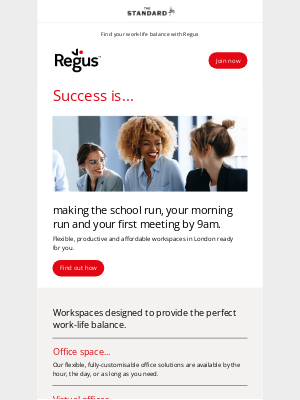 Evening Standard (United Kingdom) - Welcome to flexible working with Regus in London
