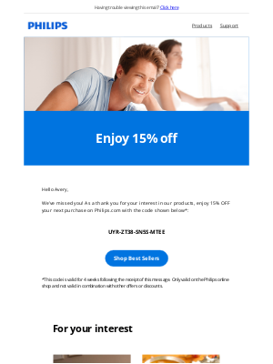 Philips - Enjoy 15% OFF. Just for Y-O-U.