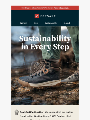 Forsake - Sustainability in Every Step