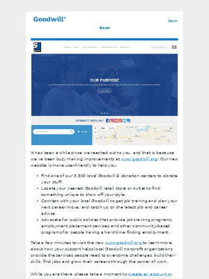 Goodwill Industries International - We’ve missed you!