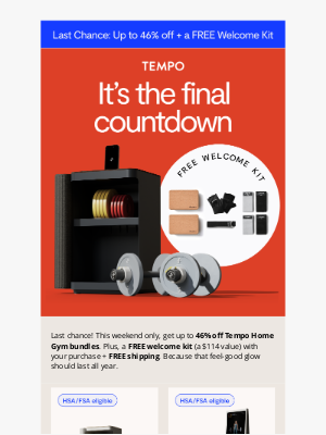 Tempo - Final day for LDW savings!