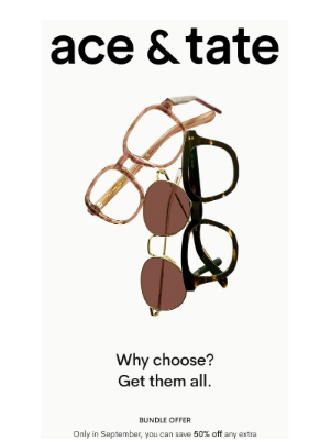 Ace & Tate - Discover our September offers