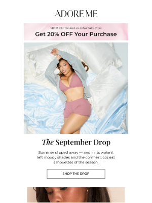 Adore Me - ACTION REQUIRED: Shop Your September Drop